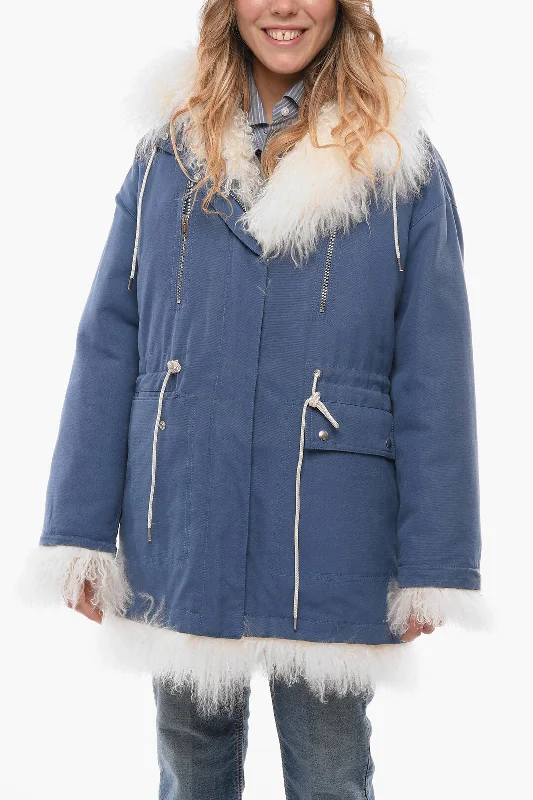 Collaborative JacketsCalvin Klein Cotton-canvas Parka with Furred Lining