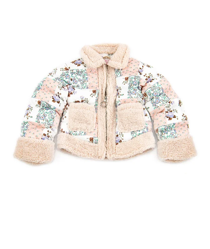 Hemp JacketsDesign History Girls Little Sweet Peach Puffer Jacket