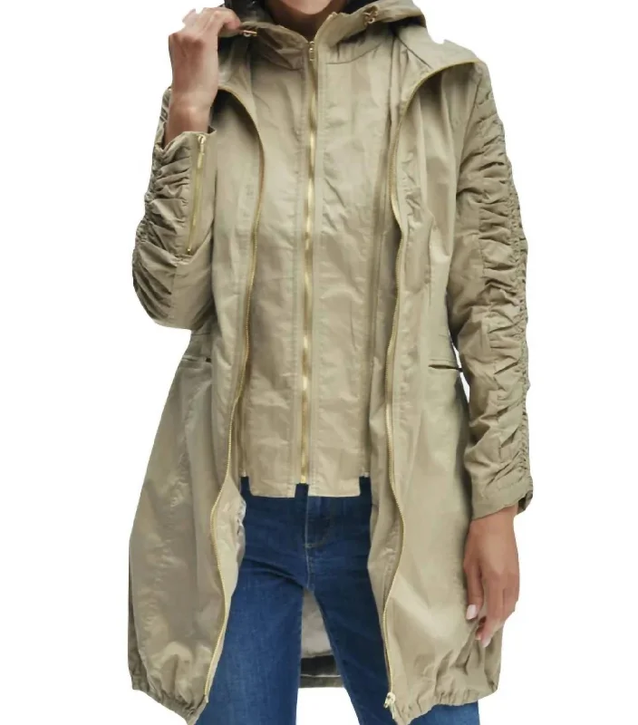 Formal JacketsElena Full Length Jacket In Khaki