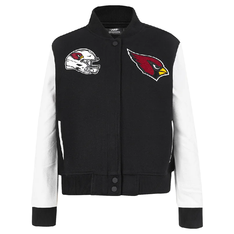 Button-Up JacketsNFL ARIZONA CARDINALS CLASSIC WOMEN'S WOOL VARSITY JACKET (BLACK/WHITE)