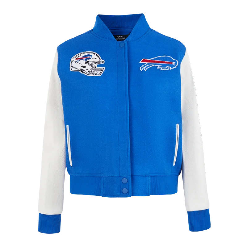 Wool JacketsNFL BUFFALO BILLS CLASSIC WOMEN'S WOOL VARSITY JACKET (ROYAL BLUE/WHITE)