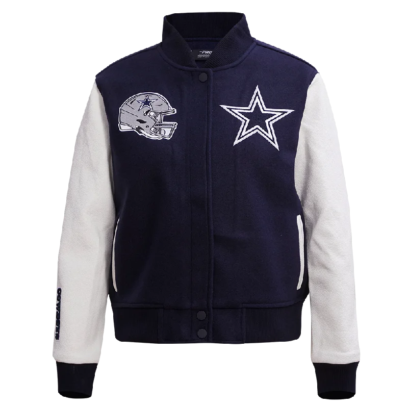 Performance JacketsNFL DALLAS COWBOYS CLASSIC WOOL WOMEN'S VARSITY JACKET (MIDNIGHT NAVY/WHITE)