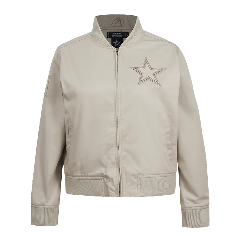 Layered JacketsNFL DALLAS COWBOYS NEUTRAL WOMEN'S TWILL JACKET (TAUPE)