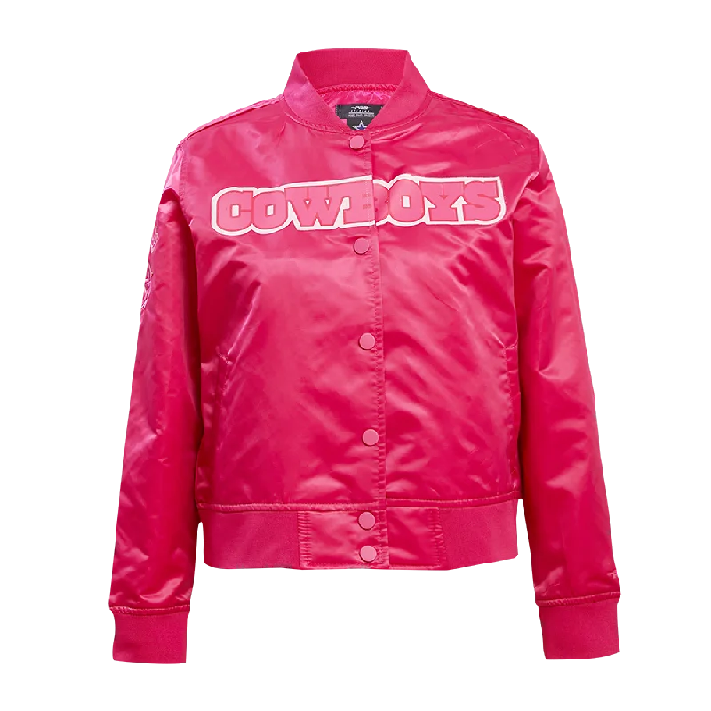 Running JacketsNFL DALLAS COWBOYS TRIPLE PINK WOMEN'S SATIN JACKET (BEETROOT PURPLE)