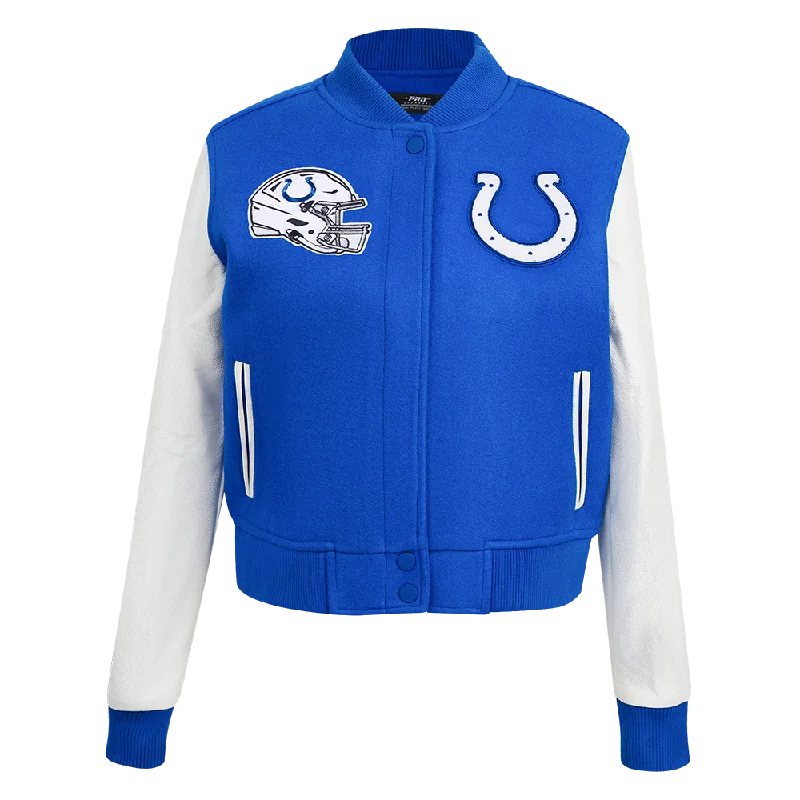 BlazersNFL INDIANAPOLIS COLTS CLASSIC WOMEN'S WOOL VARSITY JACKET (ROYAL BLUE/WHITE)