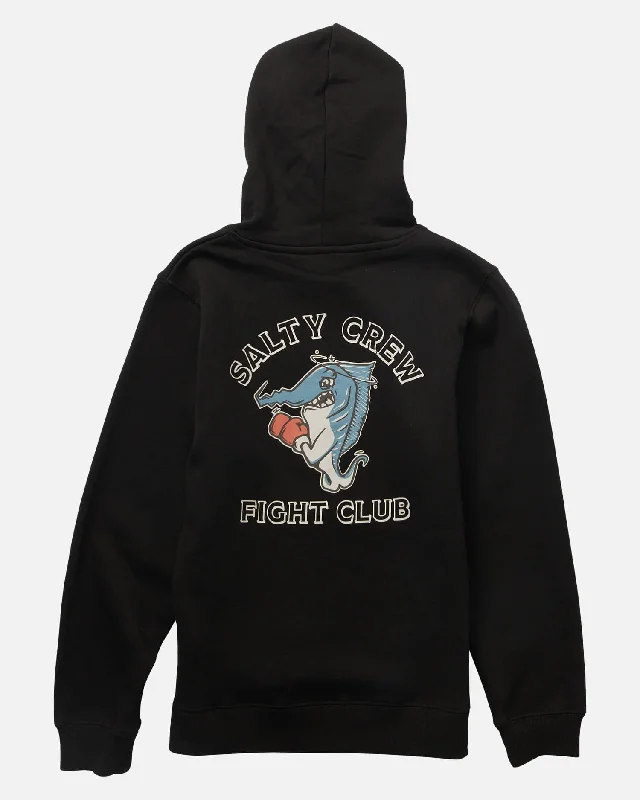 Asymmetrical JacketsFight Club Boys Hood Fleece - Black