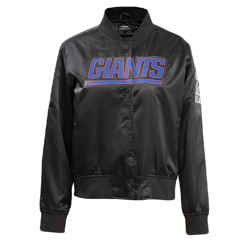 Cycling JacketsNFL NEW YORK GIANTS CLASSIC WOMEN'S SATIN JACKET (BLACK)