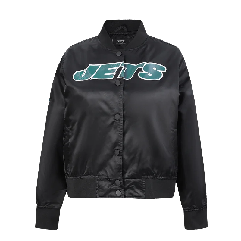 Snowboard JacketsNFL NEW YORK JETS CLASSIC WOMEN'S SATIN JACKET (BLACK)