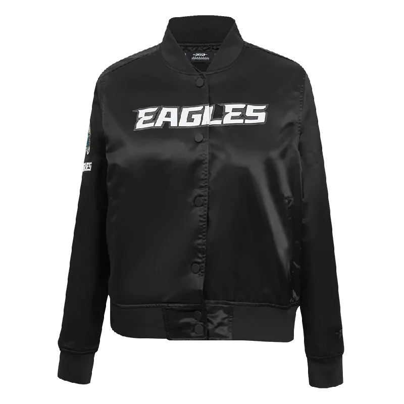 Festival JacketsNFL PHILADELPHIA EAGLES CLASSIC WOMEN'S SATIN JACKET (BLACK)