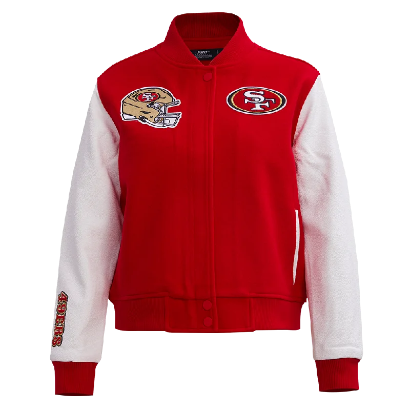 Urban JacketsNFL SAN FRANCISCO 49ERS CLASSIC WOOL WOMEN'S VARSITY JACKET (RED/WHITE)