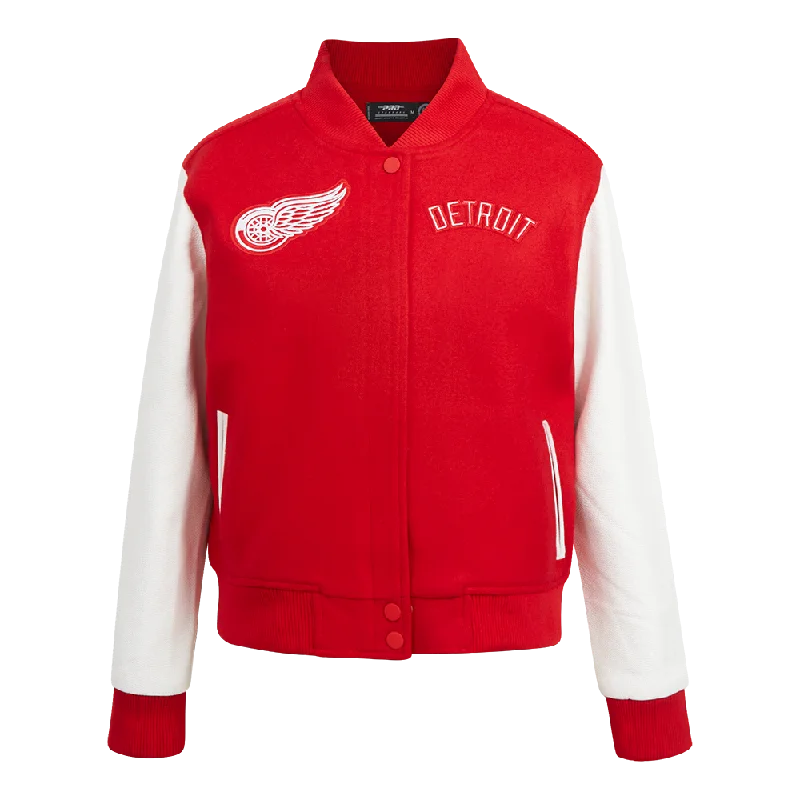 Down JacketsNHL DETROIT RED WINGS CLASSIC WOMEN'S WOOL VARSITY JACKET (RED/WHITE)