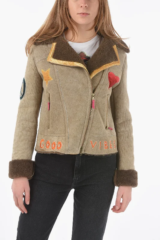 Military JacketsHistory Repeats Embroidered Shearling Jacket