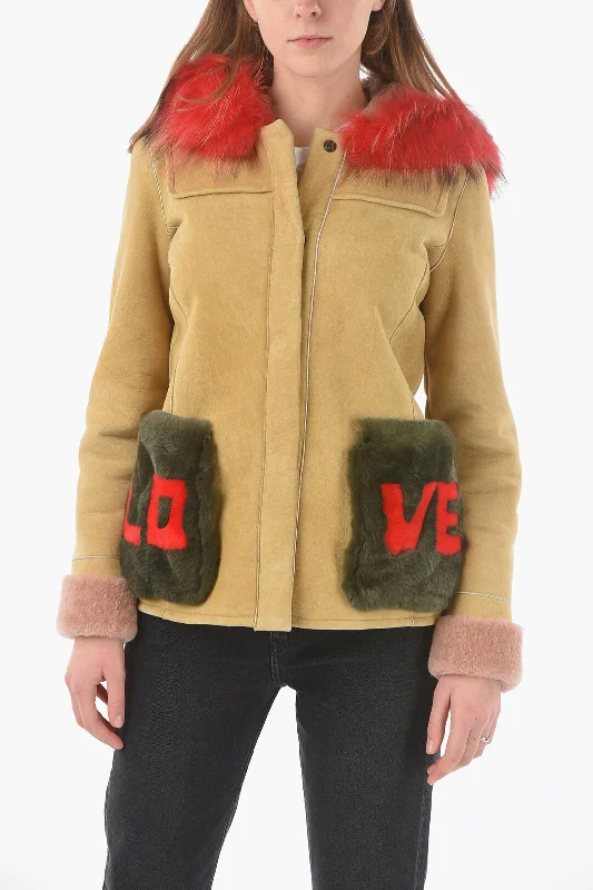 Motorcycle JacketsHistory Repeats Shearling Jacket with Real Fur Pockets