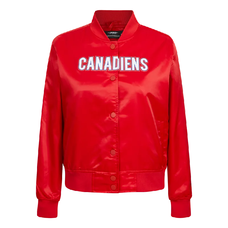 Track JacketsNHL MONTREAL CANADIENS CLASSIC WOMEN'S SATIN JACKET (RED)