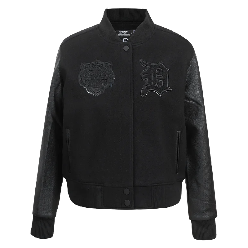 Pocketed JacketsMLB DETROIT TIGERS TRIPLE BLACK WOMEN'S WOOL VARSITY JACKET (TRIPLE BLACK WOMEN'S)