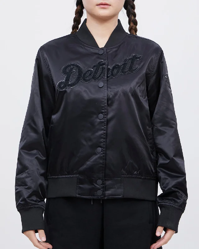 Track JacketsMLB DETROIT TIGERS TRIPLE BLACK WOMEN'S SATIN JACKET (TRIPLE BLACK)