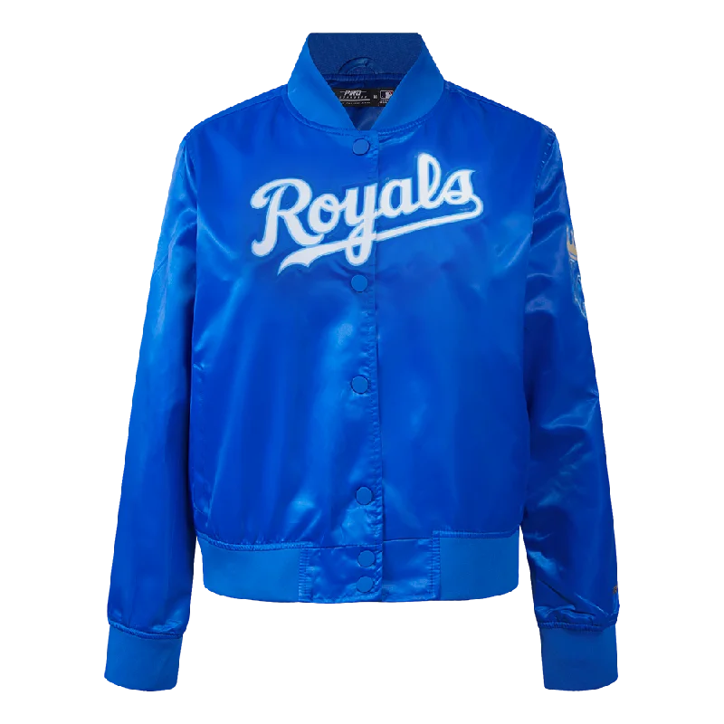 Corduroy JacketsMLB KANSAS CITY ROYALS CLASSIC WOMEN'S SATIN JACKET (ROYAL BLUE)