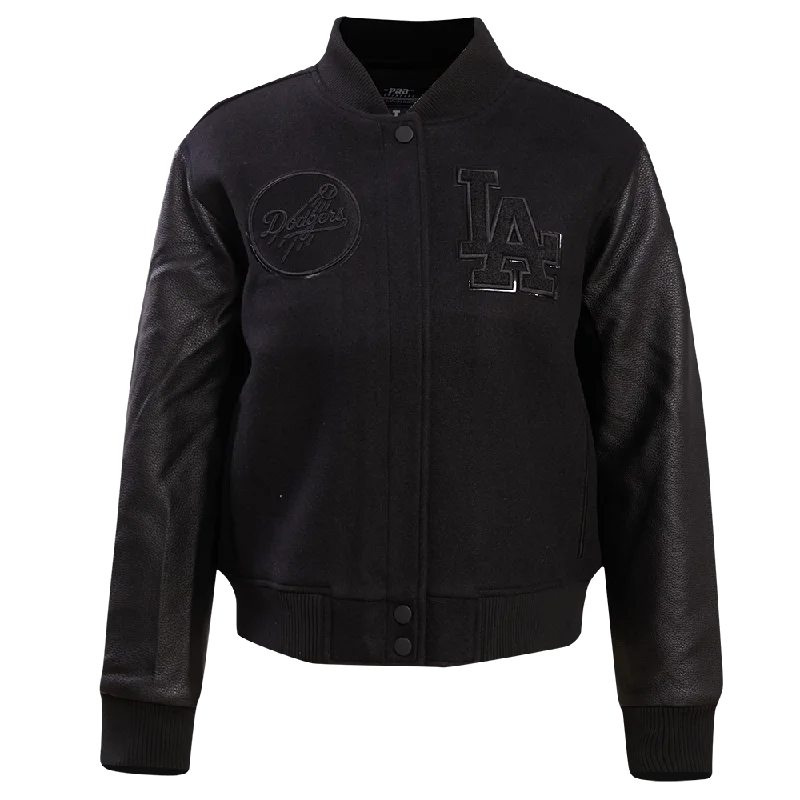 Statement JacketsMLB LOS ANGELES DODGERS TRIPLE BLACK WOOL WOMEN'S VARSITY JACKET (TRIPLE BLACK)