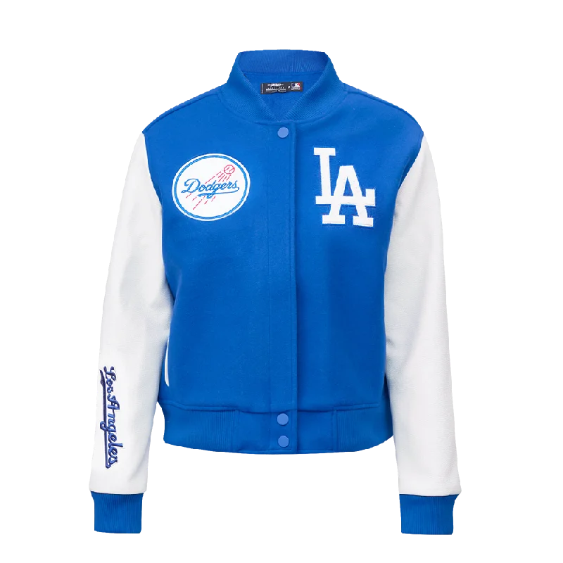 Rainproof JacketsMLB LOS ANGELES DODGERS CLASSIC WOOL WOMEN'S VARSITY JACKET (DODGER BLUE/WHITE)