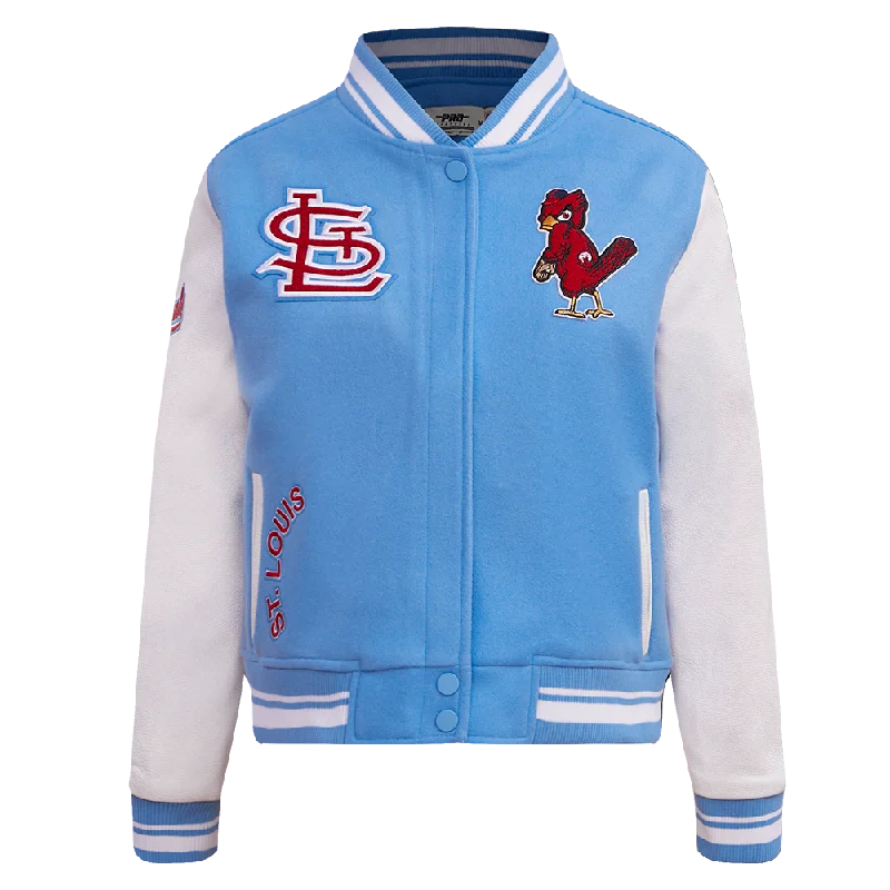 Winter JacketsMLB ST. LOUIS CARDINALS RETRO CLASSIC WOMEN'S RIB WOOL VARSITY JACKET (UNIVERSITY BLUE/WHITE)