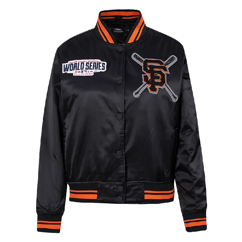 Punk JacketsMLB SAN FRANCISCO GIANTS MASHUP WOMEN'S RIB SATIN JACKET (BLACK/ORANGE)