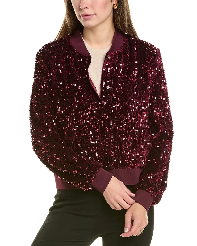 Fringed JacketsNanette Nanette Lepore Velvet Sequin Bomber Jacket