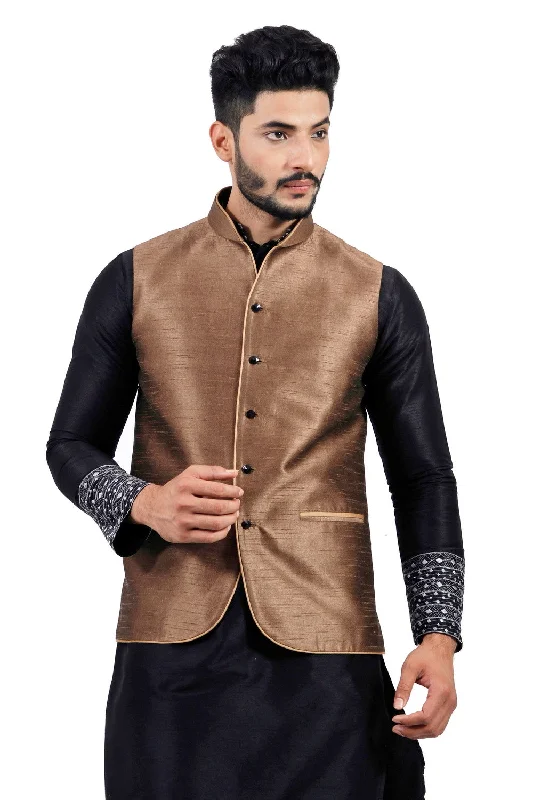 Summer JacketsSaris and Things Sienna Coffee Nehru Jacket for Men