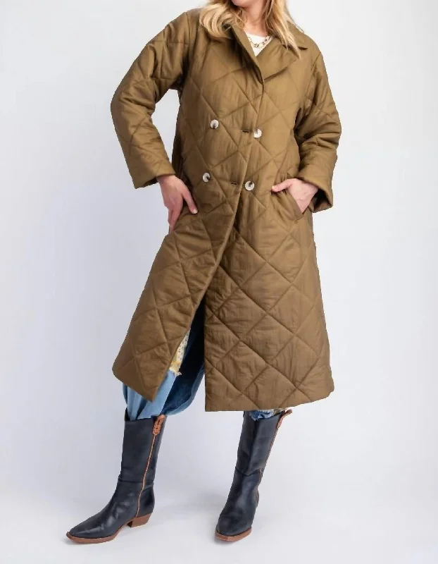 Thermal JacketsSouthern Sweet Quilted Jacket In Olive