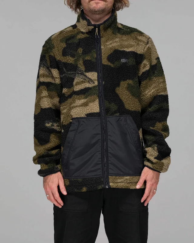 Asymmetrical JacketsSwellter High Pile Sherpa Zip - Camo