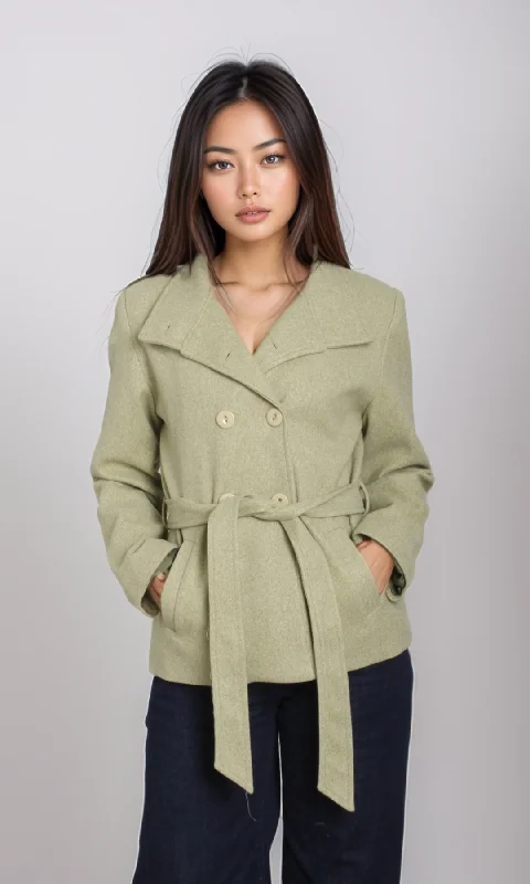 Artist JacketsWomen Stand Collar Jacket (Green)