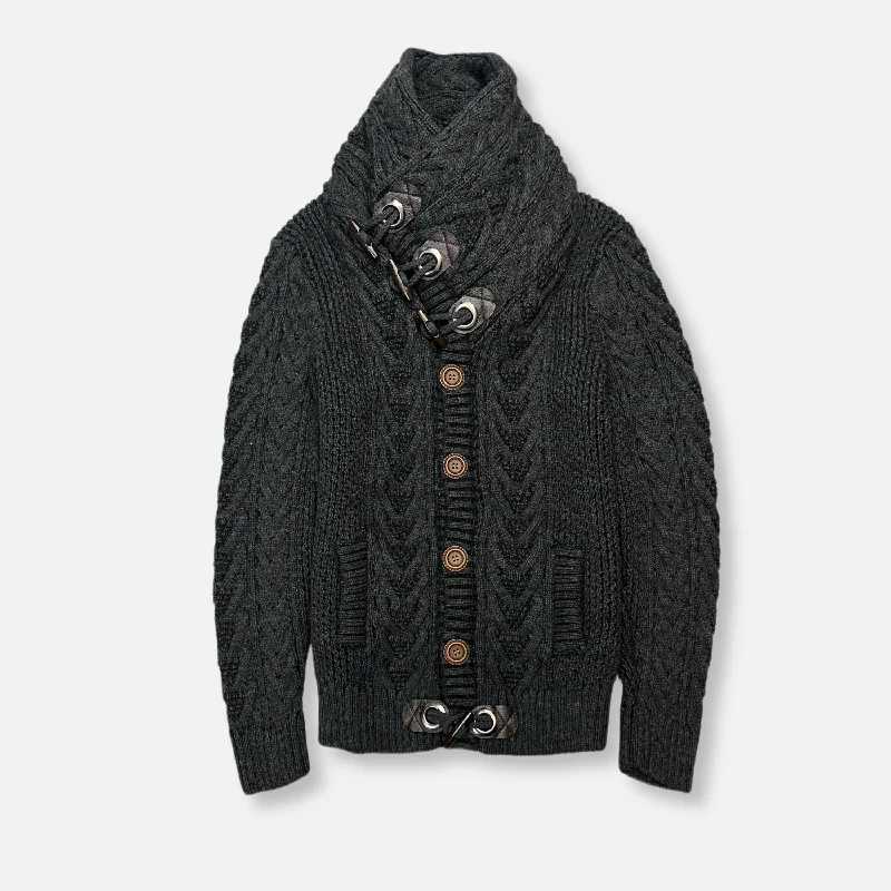 Luxury Knit TopsDwight Cable Knit Button-Up Sweater