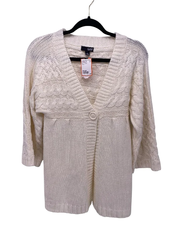 Hooded Knit Topsana Misses Size Small Cream Sweater