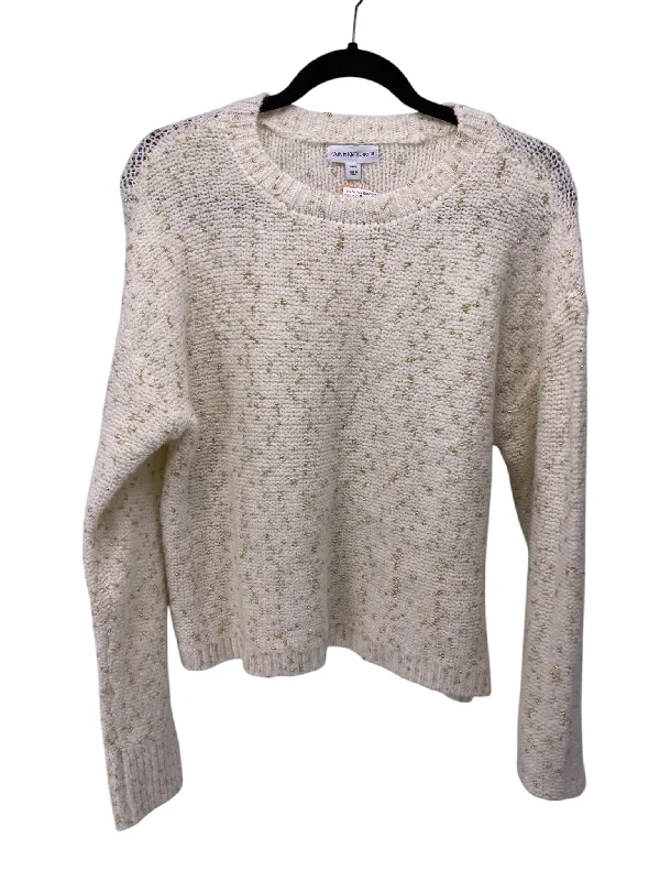 Sheer Knit TopsCalvin Klein Misses Size Small Cream Print Sweater