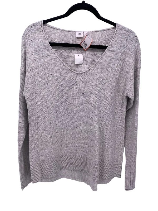 V-Neck Knit TopsGap Misses Size Medium Grey New With Tags Sweater