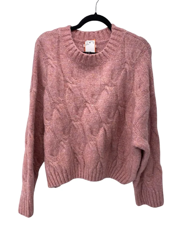 Embellished Knit Topsgianni bini Misses Size Medium Pink Sweater