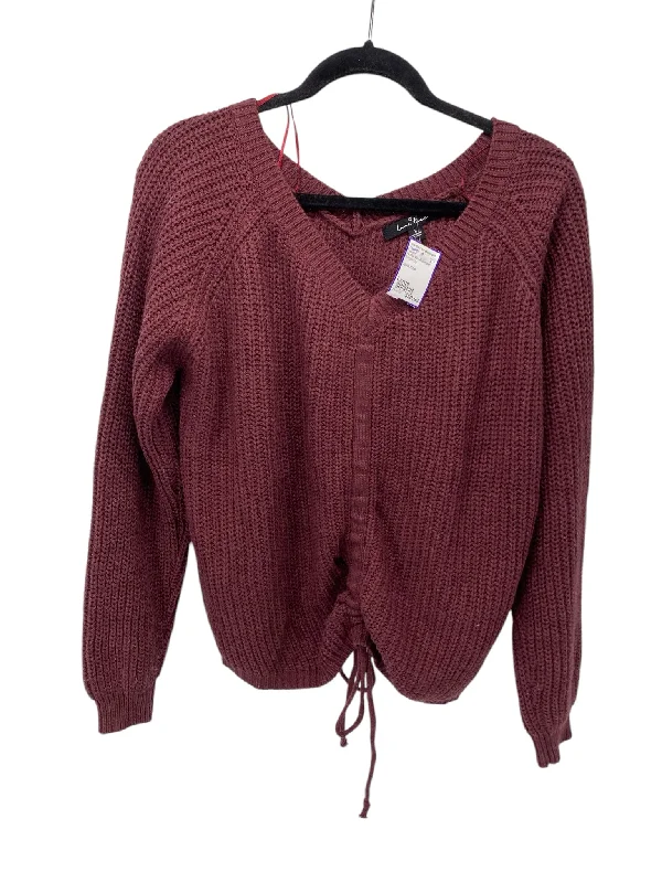 Sheer Knit TopsIt's SO You Boutique Misses Size Large Burgundy Sweater