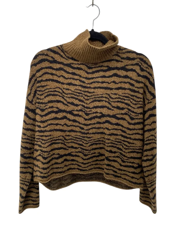 Ribbed Knit TopsLou & Grey Misses Size XS Brown Print Sweater