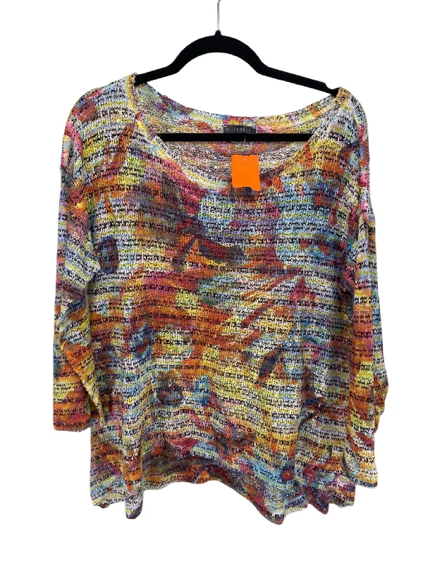 Fleece Knit TopsNally & Millie Misses Size L/XL Blue Multi Sweater