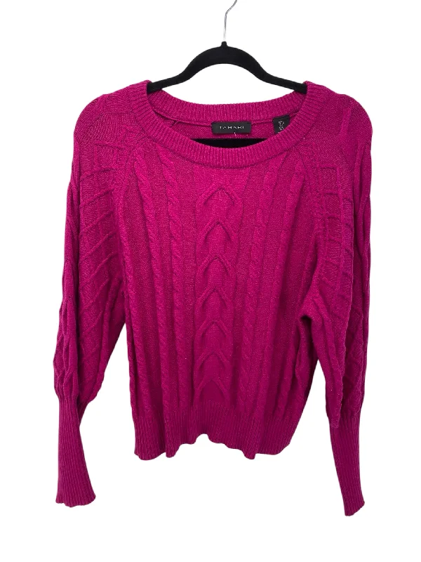 Thermal Knit TopsTahari Misses Size Large Magenta Sweater