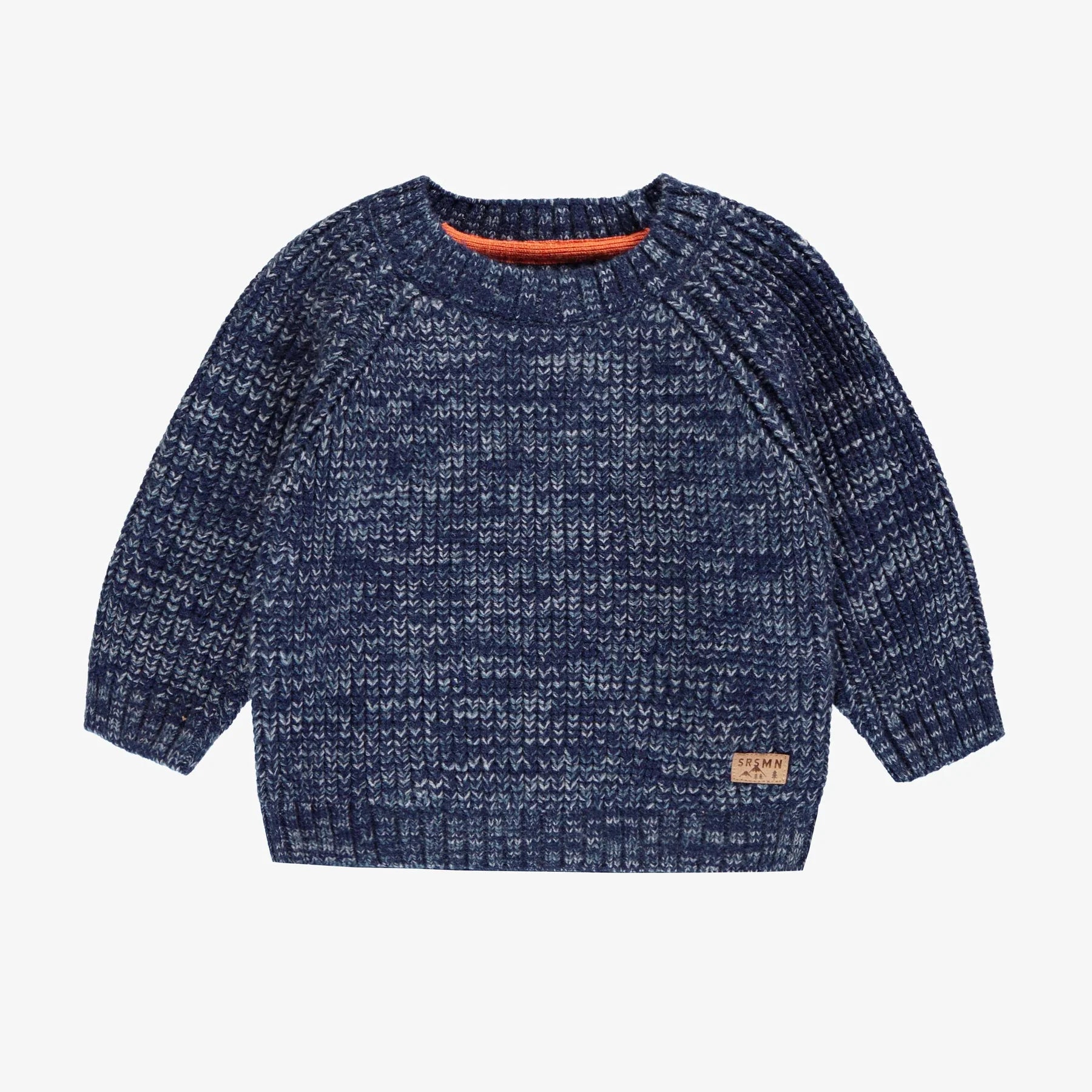 Longline Knit TopsThe Harvey Mottled Knit Sweater - Blue - BABY