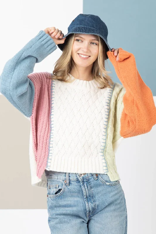 Hip-Hop Knit TopsNaomi Color Block Sweater