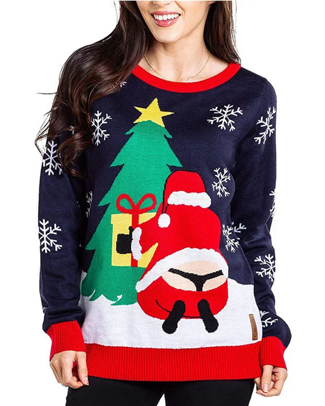 Layered Knit TopsDeluxe G-String Santa Claus Sweater