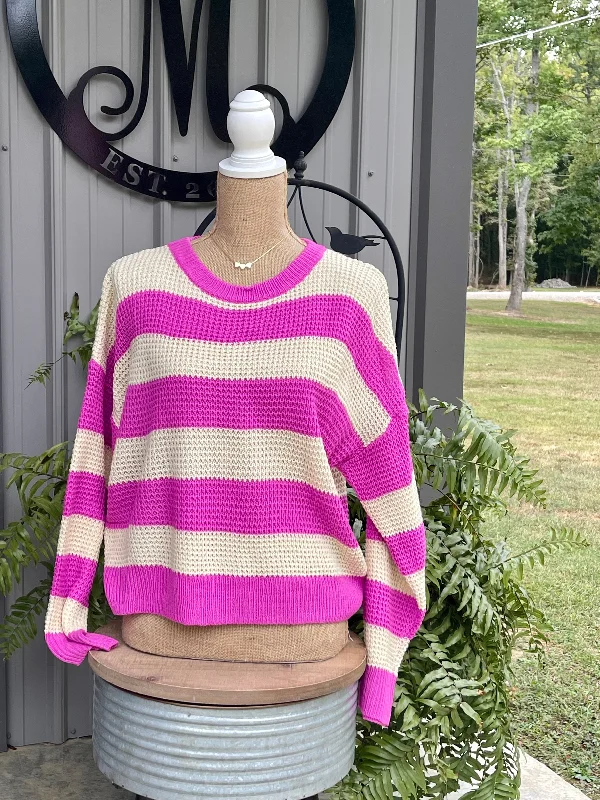 Work Knit TopsLucy Striped Sweater